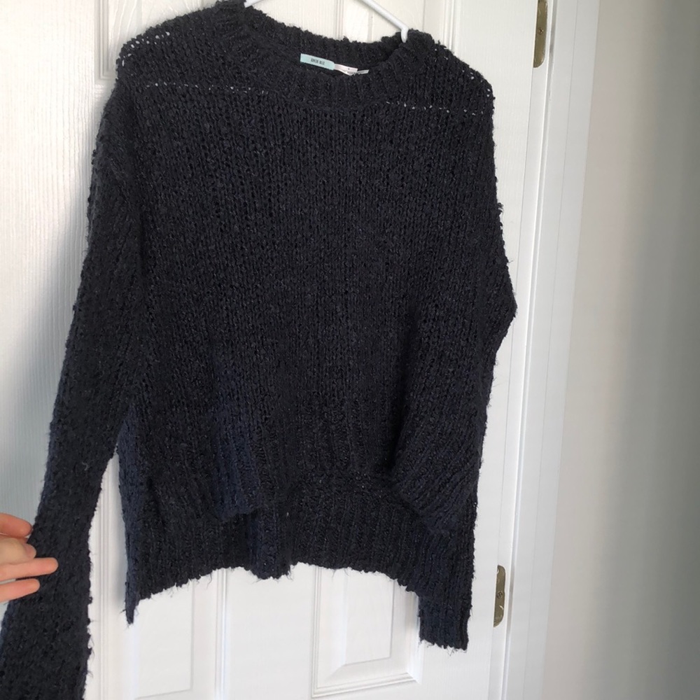 Kimchi Blue navy cropped sweater. Size S